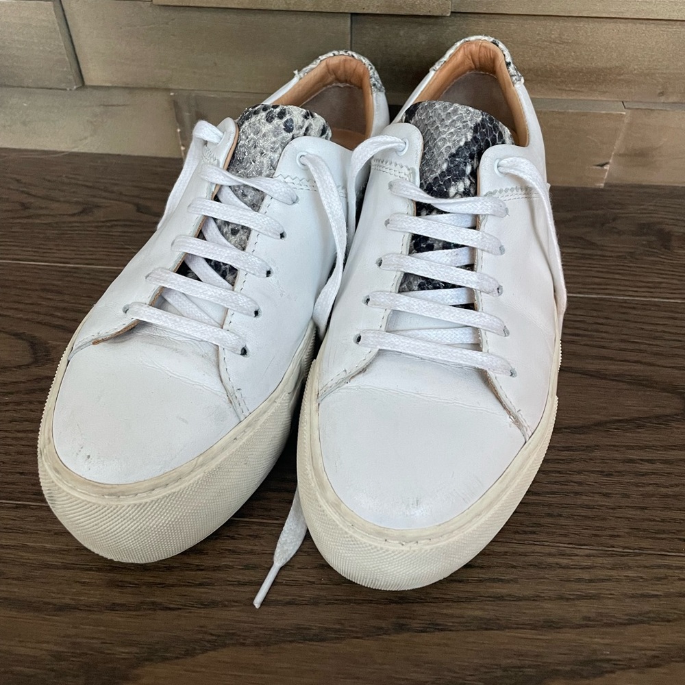 Sister x Soeur white/snake leather sneakers